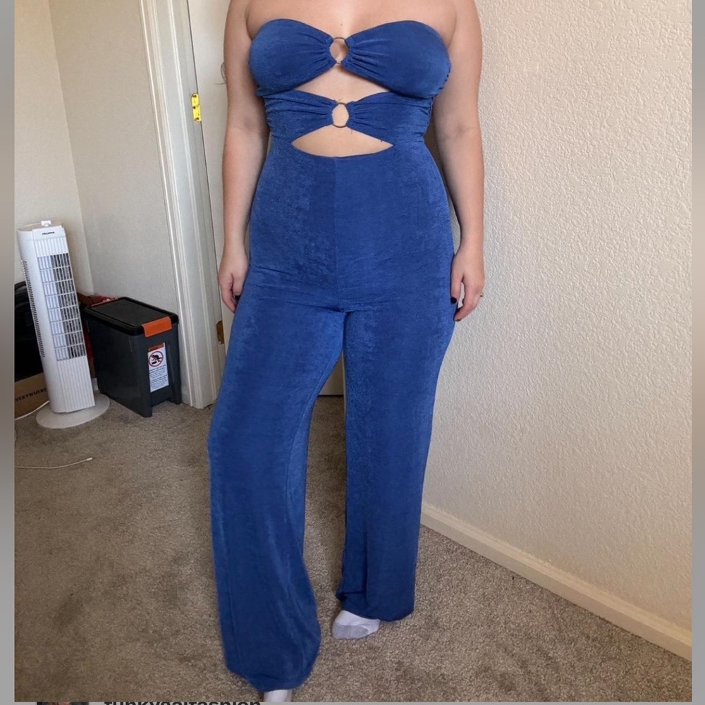 Princess Polly blue jumpsuit
